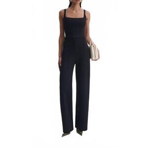 NEW SCANLAN THEODORE crepe knit trousers in black